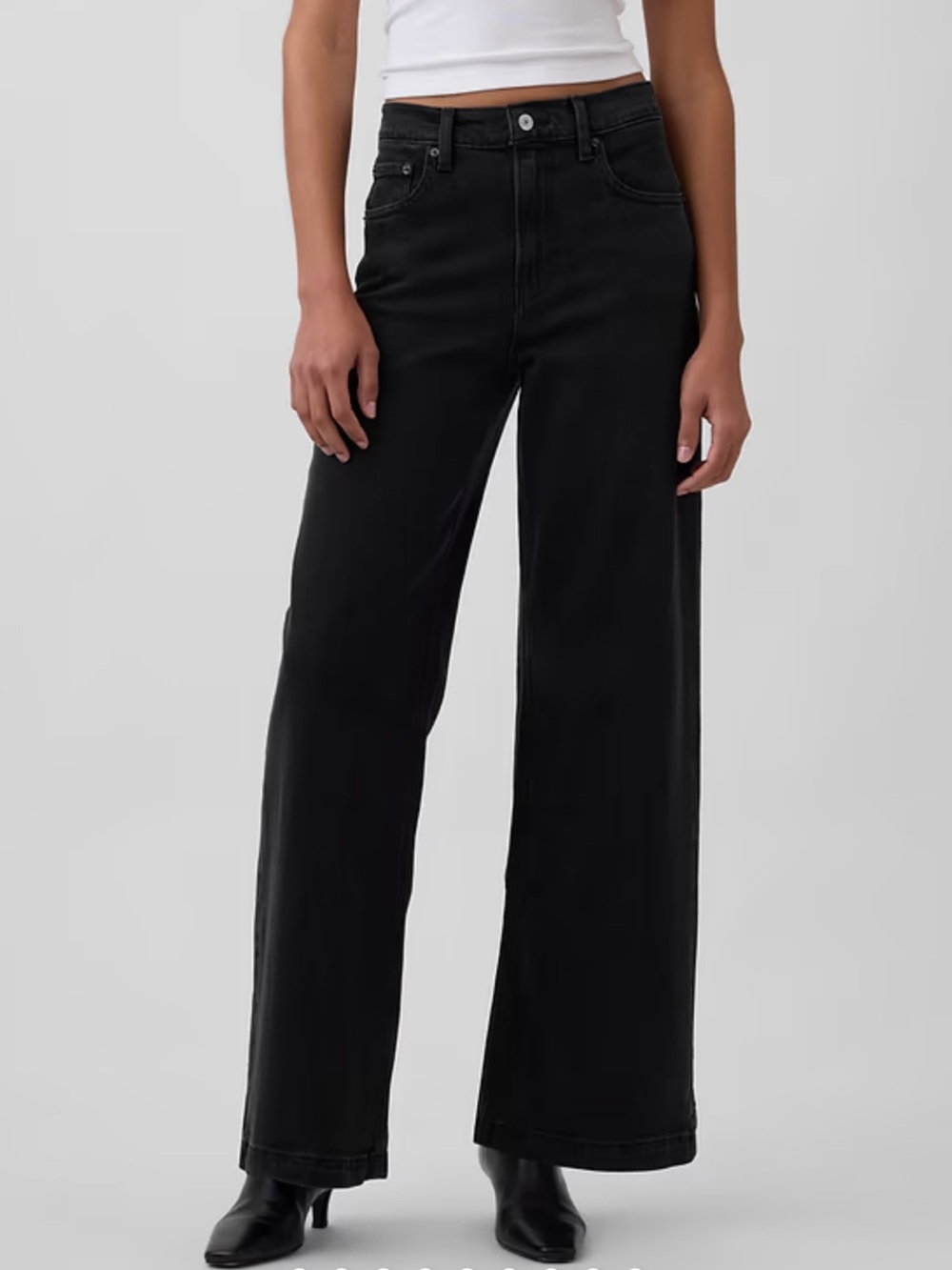 GAP High-Rise Stride Wide Leg Jeans (Long)